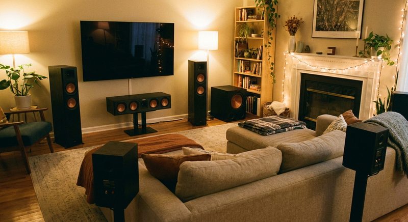 5.1 Surround-Sound-Setup im Wohnzimmer