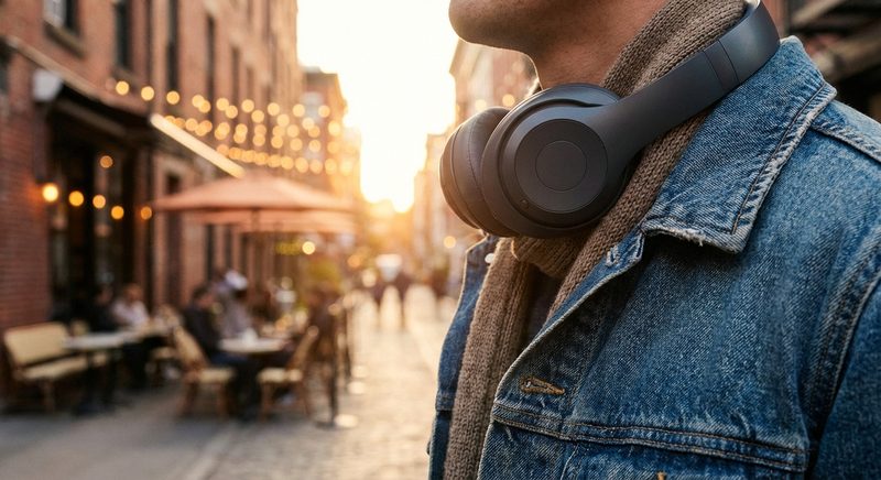 Bluetooth-Kopfhoerer im urbanen Alltag