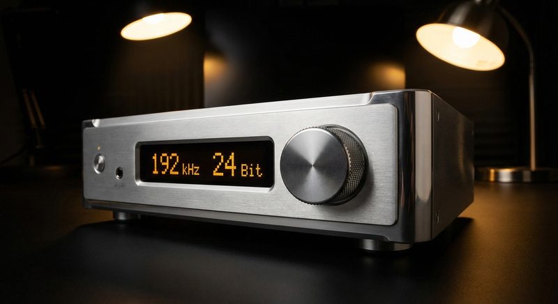 High-End DAC mit Sample-Rate-Anzeige