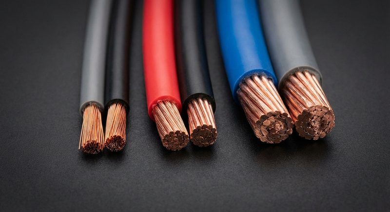 Lautsprecherkabel-Querschnitte in verschiedenen Staerken