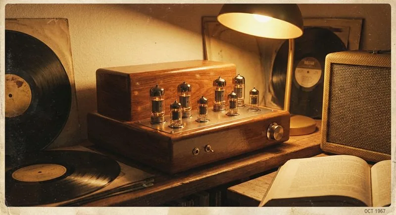 Klassischer Röhrenverstärker im Vintage-Stil